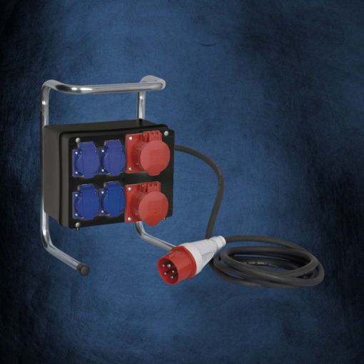 Showtec Power Split 3 stroomverdeler 16A 400V met 2x 16A 230V aansluiting